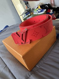 Red Louis Vuitton Reversible Belt