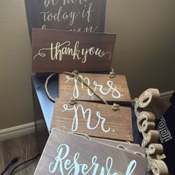 Wedding Boards Signs - Reserved - Mr.  - Mrs. 