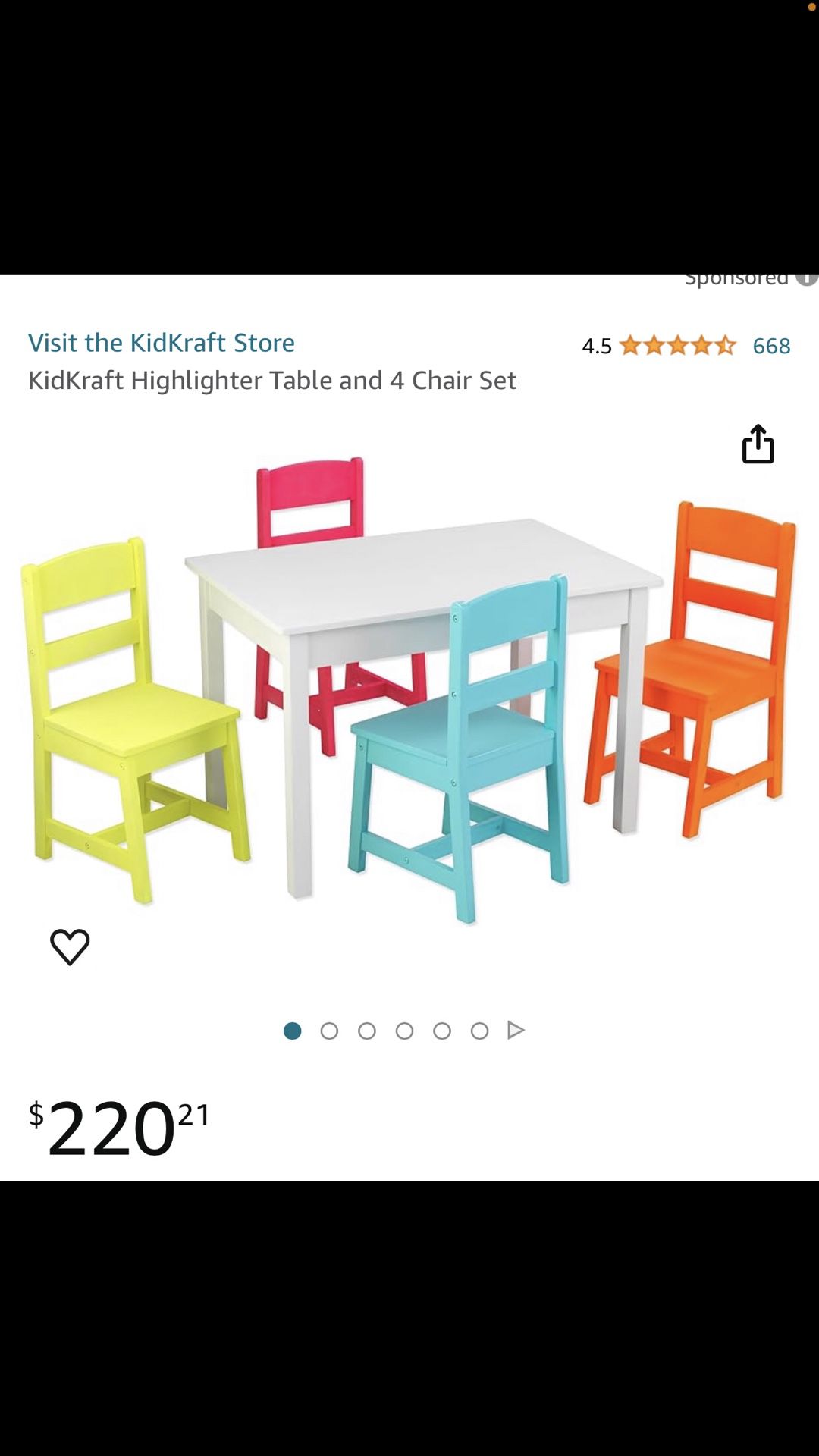 Kidkraft Children’s Desk With Four Chairs
