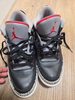 Air Jordan 3 Black Cement Sneakers