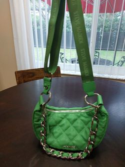 Steve Madden Quilted Faux Leather Crossbody Bag in bright green