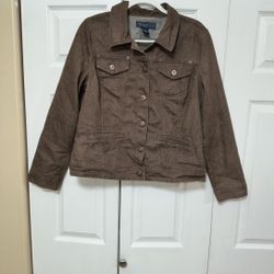 BACCINI Denim Jacket, Brown  design, Good Condition Sz L