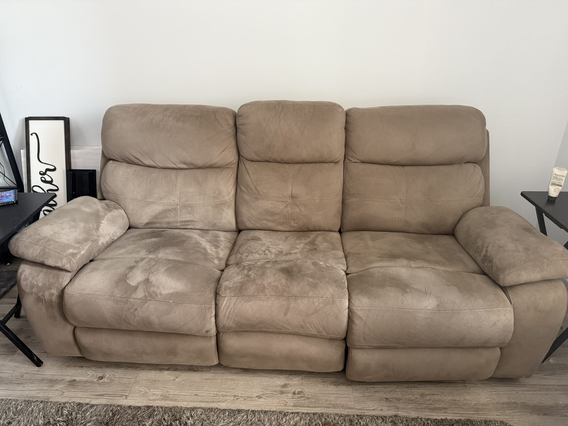 Tan Reclining Couch