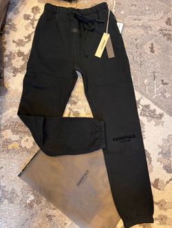 Black Cuffed Essentials Sweats