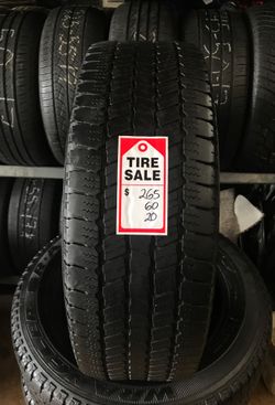 265/60/20 GOODYEAR WRANGLER SRA $200.00