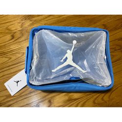 Nike Air Jordan Zipper Shoe Box Carolina Blue W Handle Large New!! 