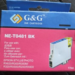 NEW G&G NE-T0481 Bk black Ink cartridge for Epson Stylus Photo R300 R300M RX500
