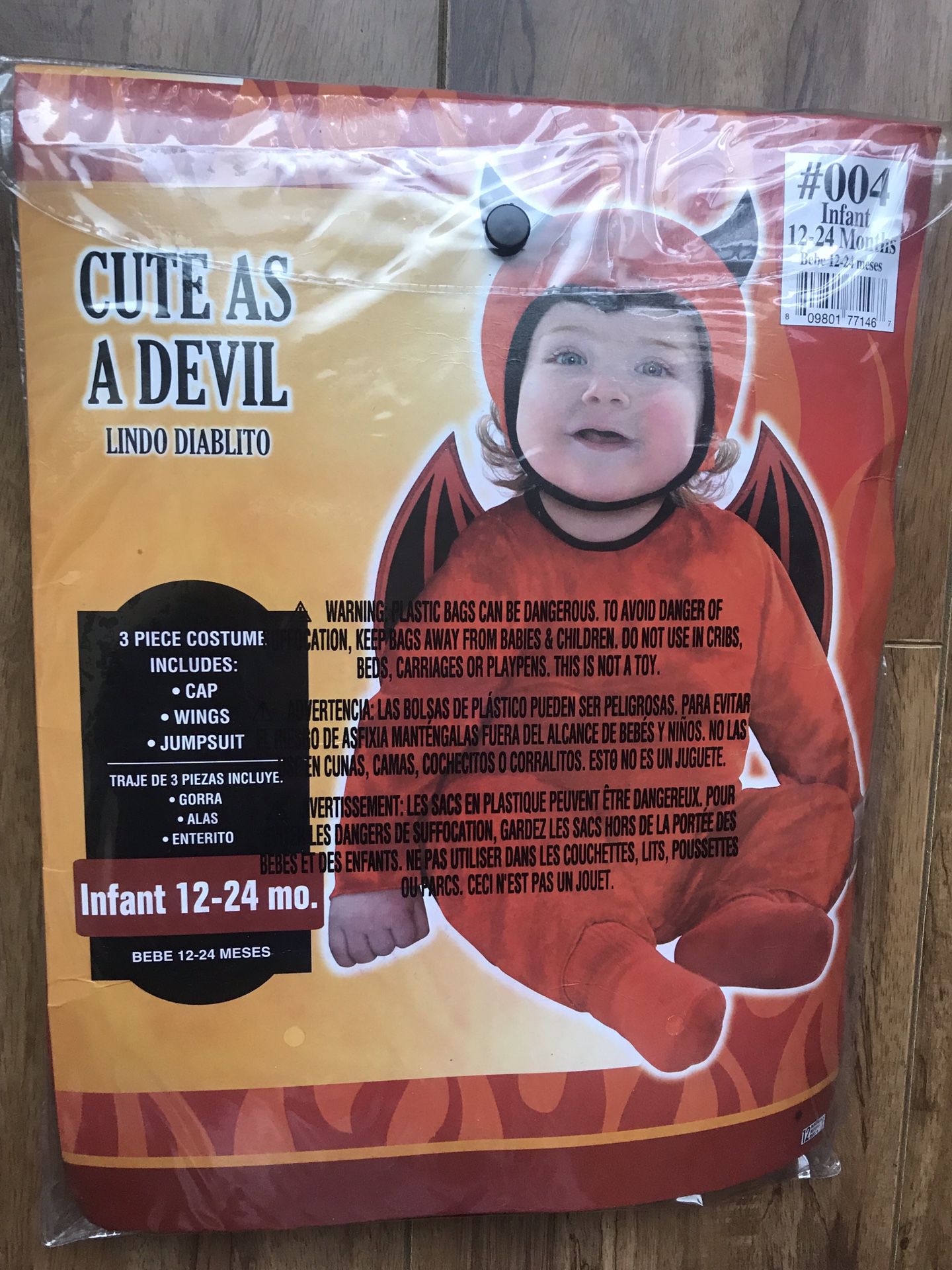 Cute as a devil toddler/infant costume
