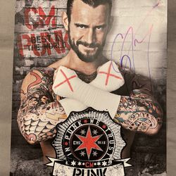 WWE CM Punk Autographed Photo