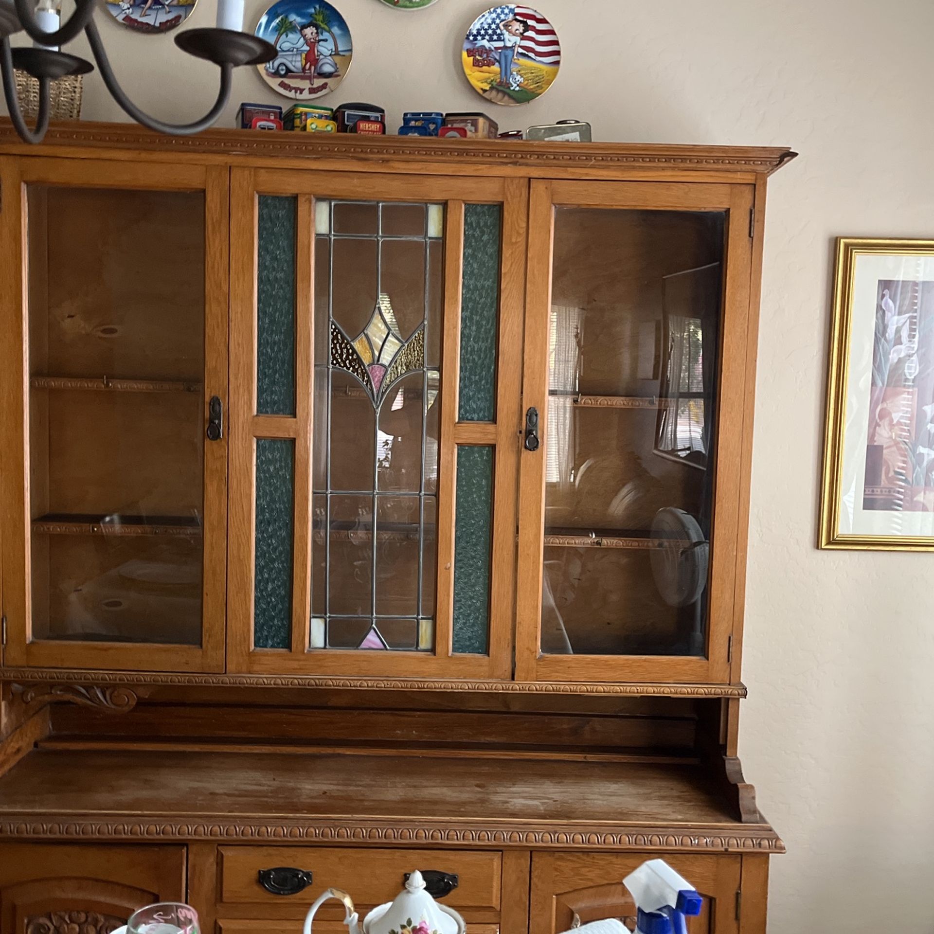 Antique English China Cabinet