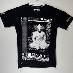 Rage Nation Tee Shirt in Black, Stoic, Resonate Greater Existence, Size Small