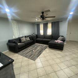 Grey Sectional Couch Set 