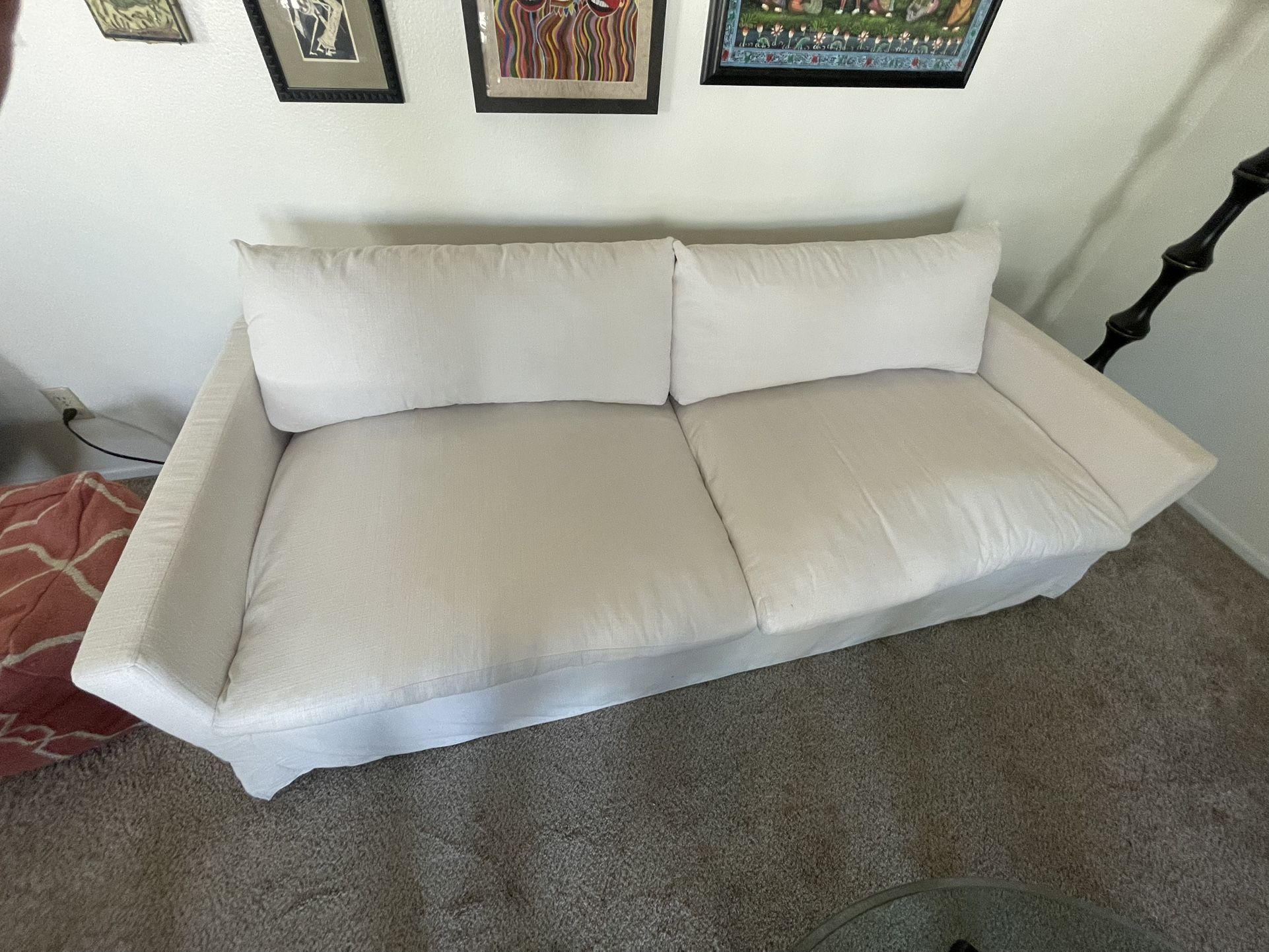 Brynn Feather Filled Sofa ivory