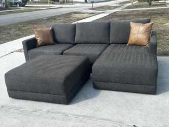 Charcoal Grey Sectional Couch!