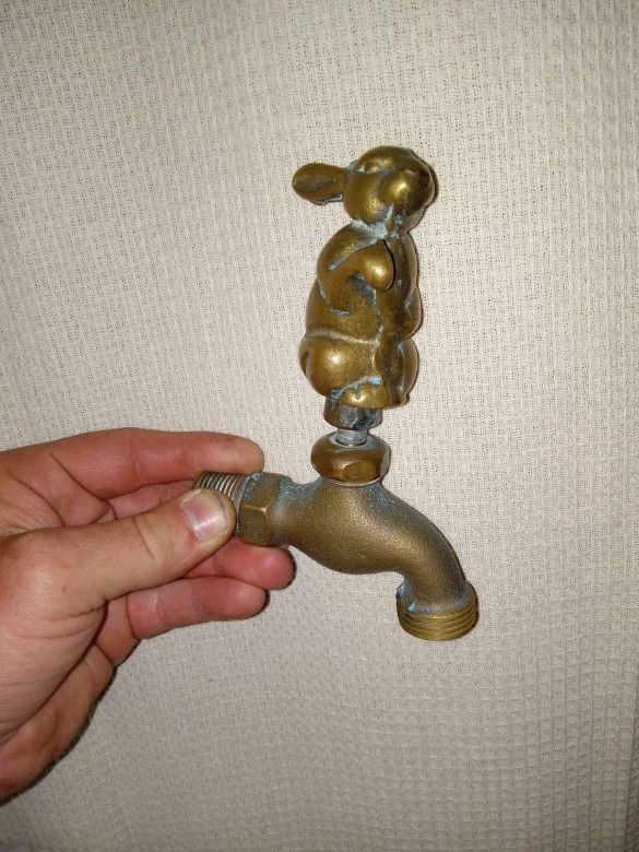 1940s Vintage Brass Water Spicket (Rabit)