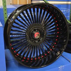 24” Gloss Black Trimestre Forgiatos