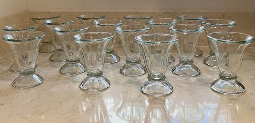 Set of 16 Footed Glass 5” Dessert Cups | Sundae • Parfait • Sherbet