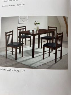 Dining table set with chairs