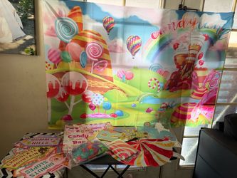 Candyland Party Decoration Set with Backdrop