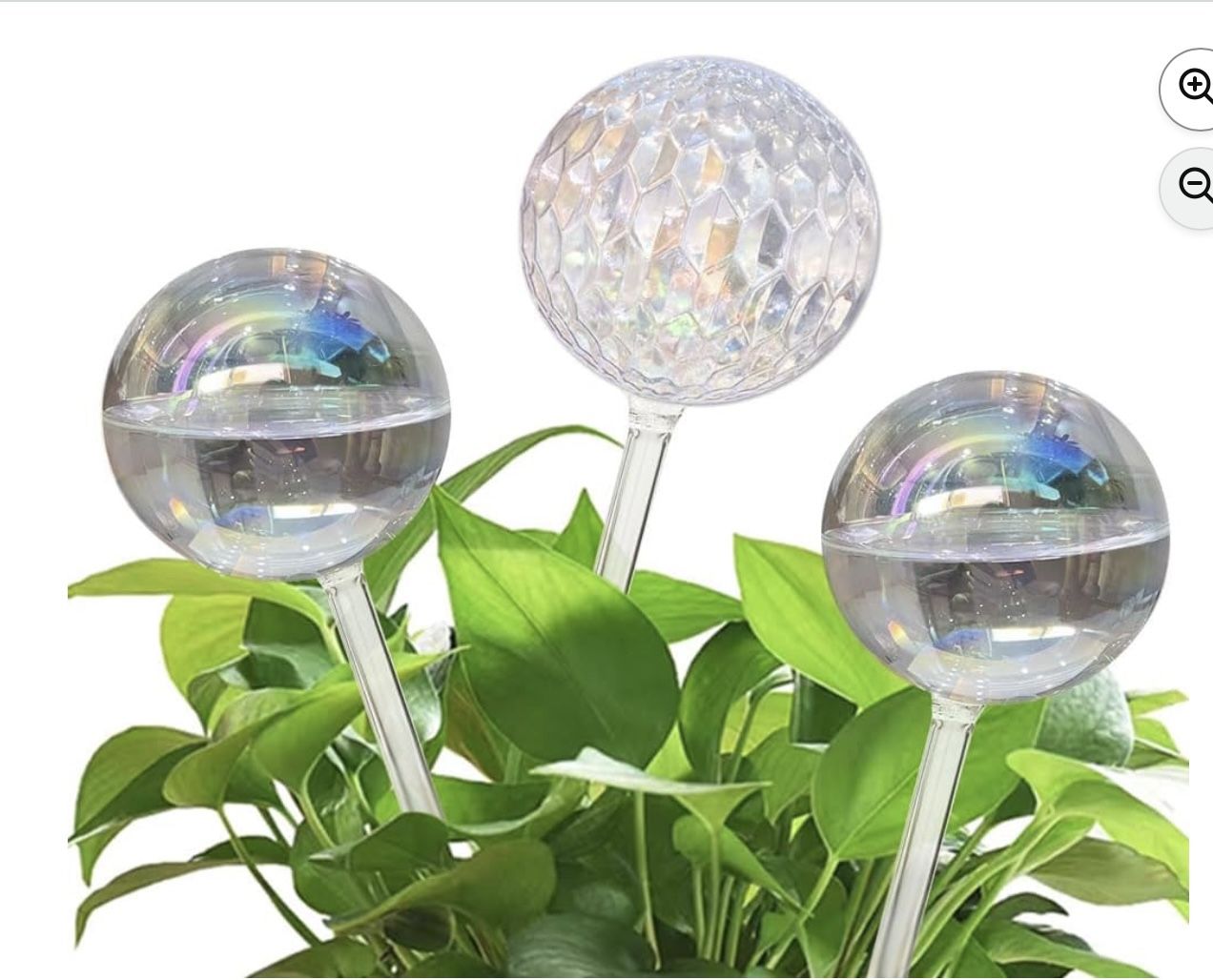 17 Oz 2 Weeks Glass Plant Watering Globes (3 Pack)