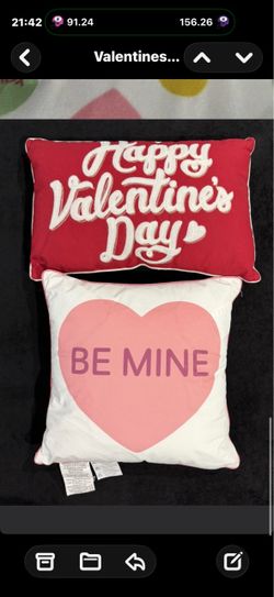 Valentines Pillows (price to buy both pillows)