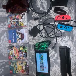 Nintendo Switch With Games And Eveything In The Picture 