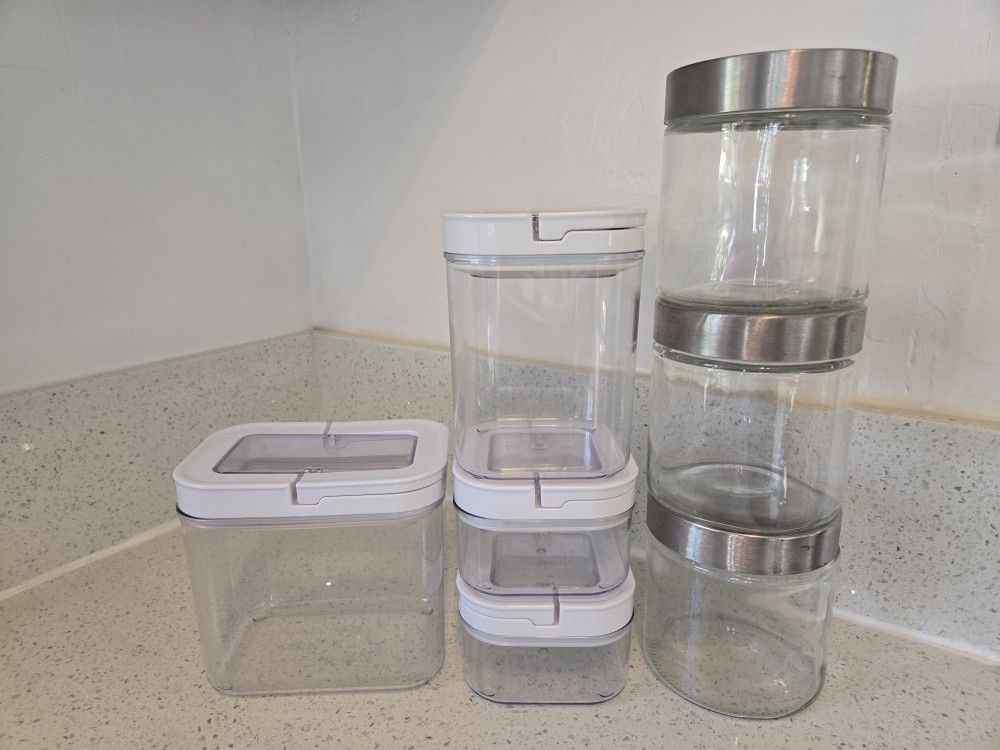 Glass And Plastic Storage Containers