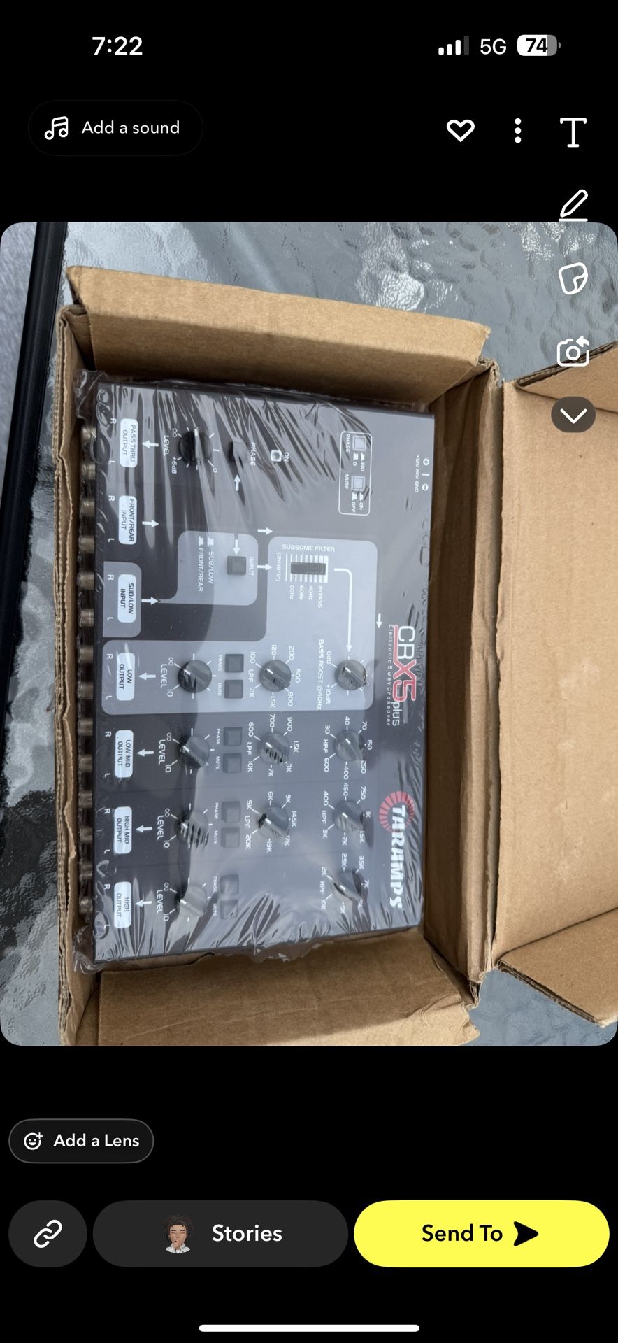 TARAMPS Five-Way Electronic Car Audio Crossover System CRX5