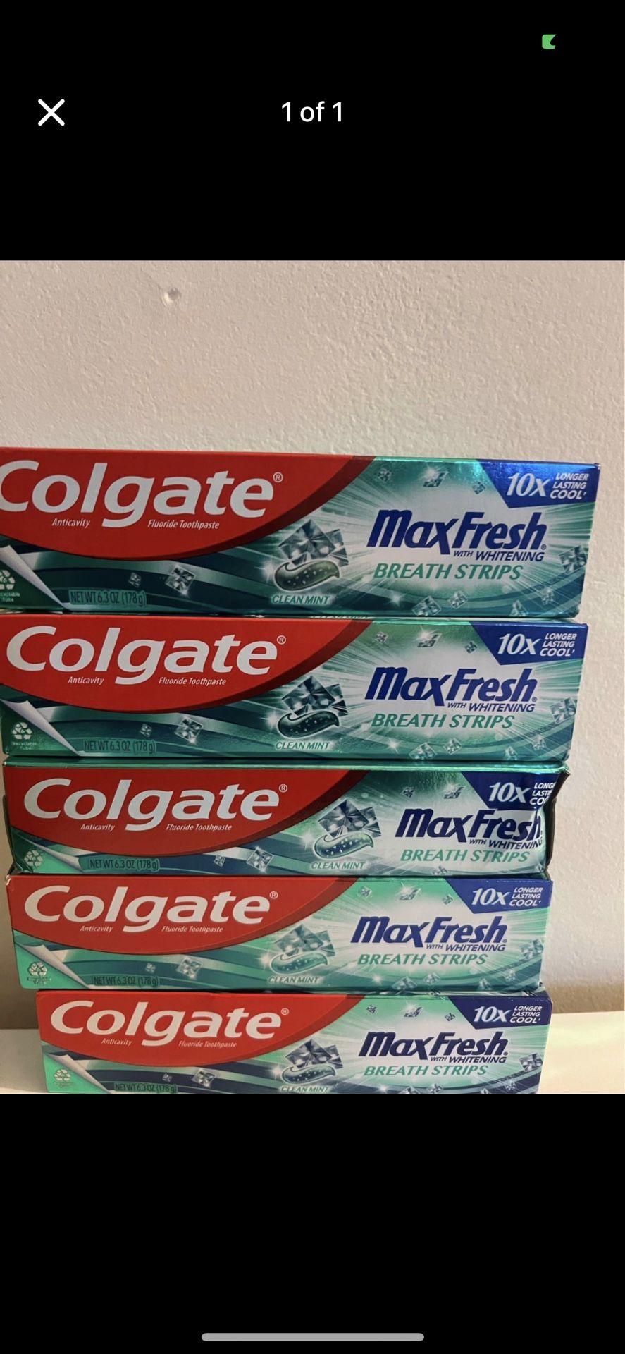 Colgate Toothpaste Maxfresh $2 Each