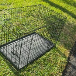 36" Metal Pet Crate , 2 Door , For Medium Pets Like French Bulldogs,  Cocker Spaniel 