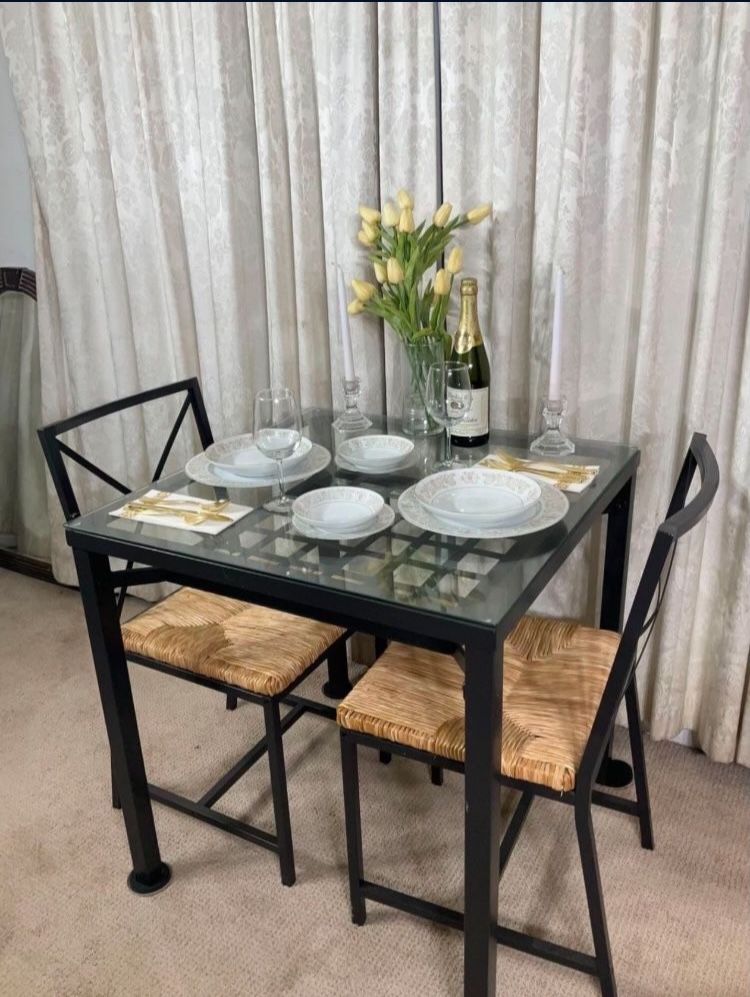 Ikea Compact Dining Table & 2 Chairs PERFECT FOR STUDIO LIVING