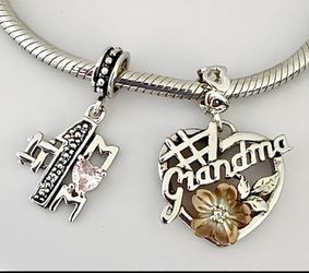 2 Charms For Pandora No.1 Mom And Grandma Dangles 