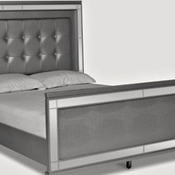 New Silver Queen Bed