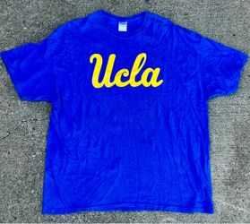 UCLA Bruins Script Logo T-Shirt Blue Gold Gildan Heavy Cotton 2XL XXL