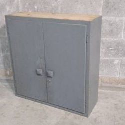 Rustic Locking 31×32×10 Keyed Antique Wall Cabinet Medicine Utility Laundry