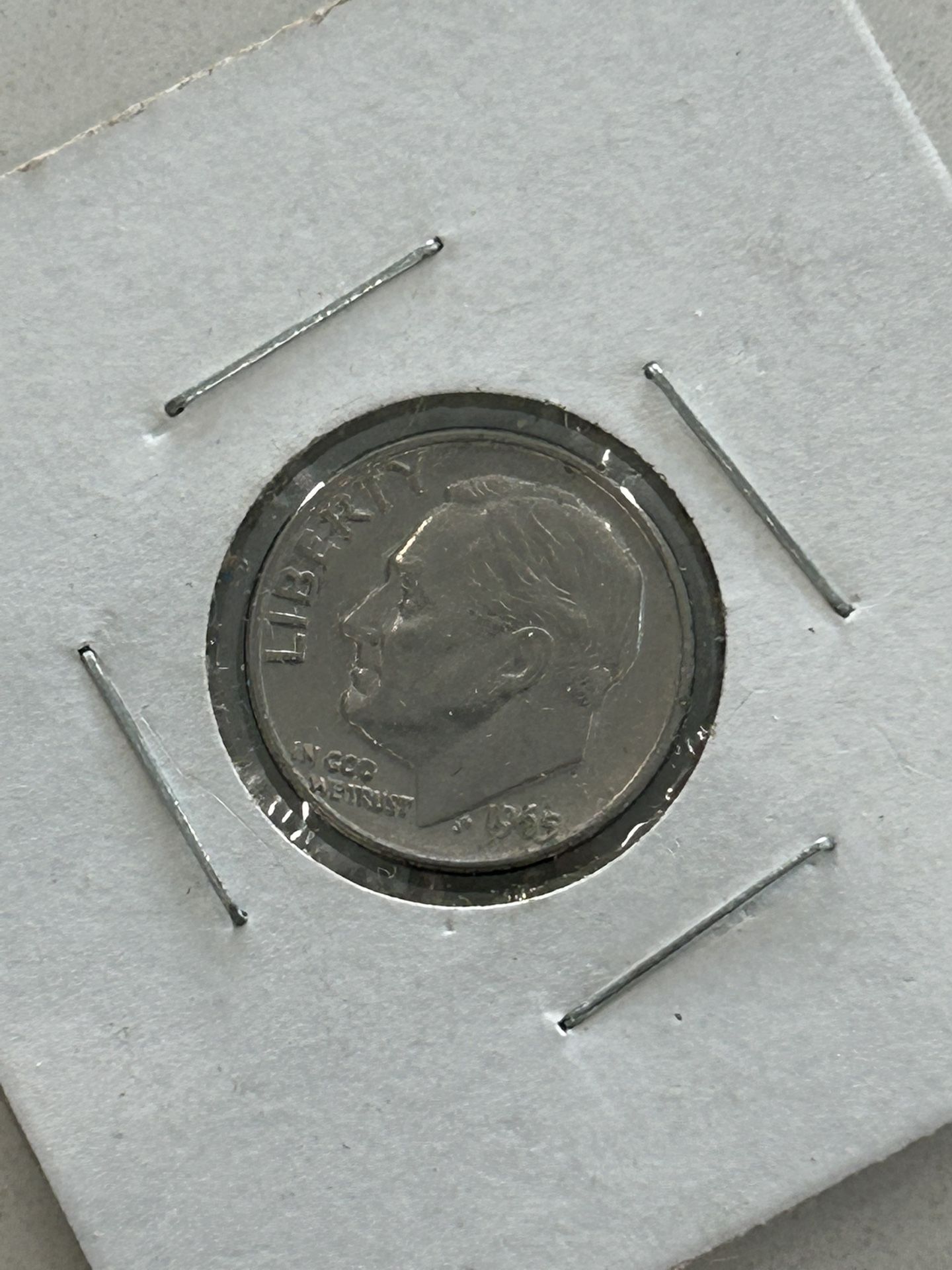 1963 D ROOSEVELT DIME, 90% SILVER