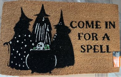 Brand New “Come In For A Spell” Halloween Coir Doormat