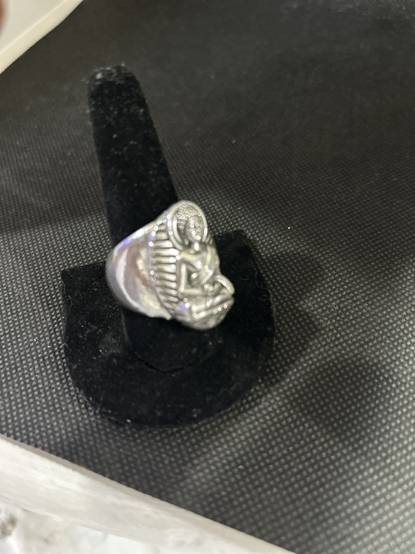 Buddha Ring Solid Silver 