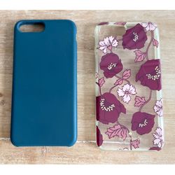 (2) iPhone 7+ Cases & (2) Tempered Glass Screen Protectors