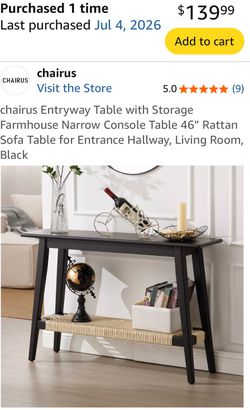 Console table brand new in box