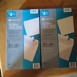 Peel & Seal Security Mailing Envelopes #6 3/4 500 Count 2x Lot BNIB