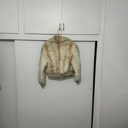 1970s  Vintage Rabbit Fur Jacket made in Hong Kong size M