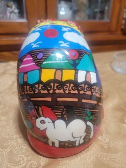 Talavera Pottery Hand Painted Piggy Bank