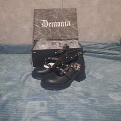 Demonia Bratty Mary Janes 