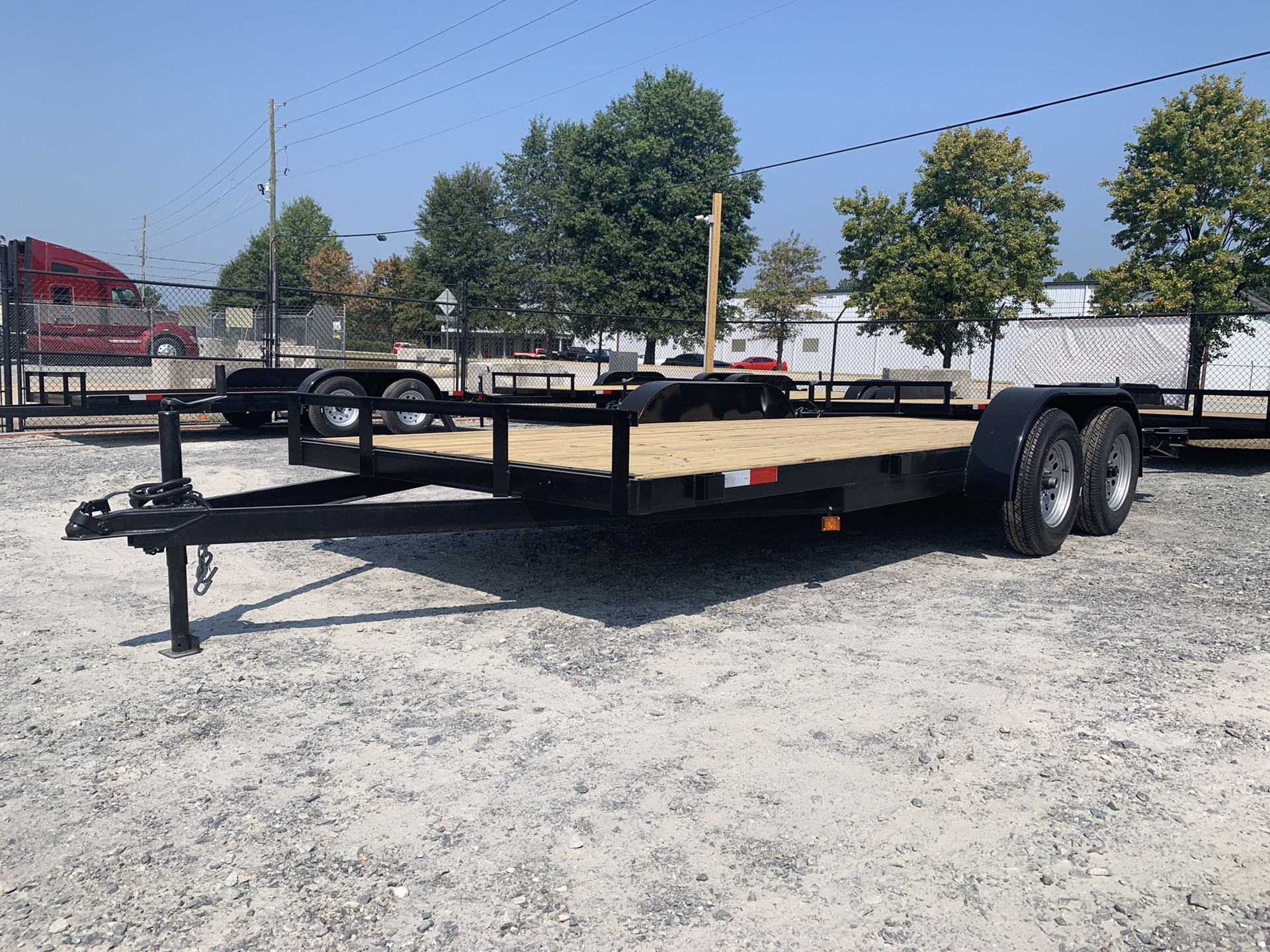 7x18 Car Hauler trailer 7,000lb capacity 1 Brake