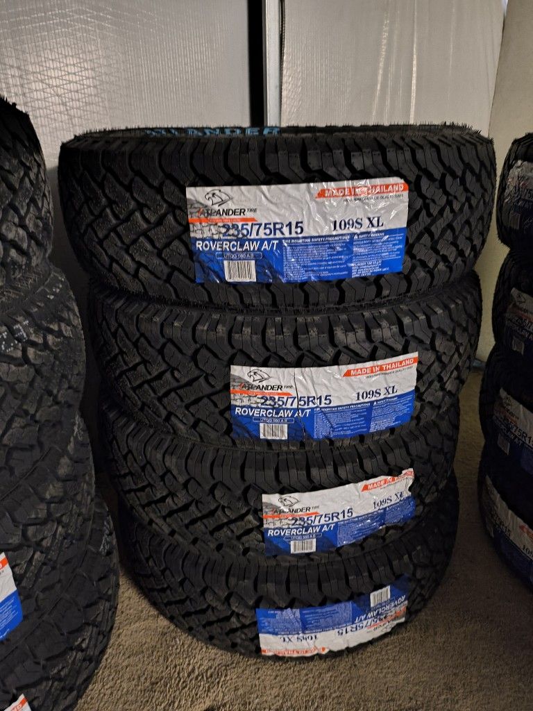 235/75/15 Atlander All Terrain Tires Installed And Balanced/ Instaladas Y Balanceadas