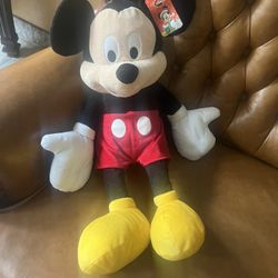 Disney Mickey Mouse Plush 24” Stuffed Animal With Tags