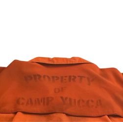 RARE Disney’s HOLES TV SERIES “CAMP YUCCA” size 42-R inmate jumpsuit “TV Dirt”