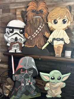Star Wars Party props Chewbacca Lucas Dark Vader Yoda Storm Trooper