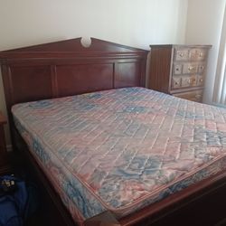 Assorted Bedroom furniture and king mattress.